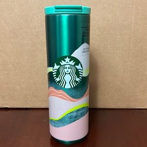 Starbucks 2020 Pastel Wave Iridescent Grande Metal Tumbler Multicolor 16 OZ NEW
